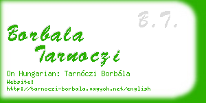 borbala tarnoczi business card