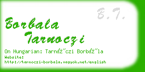 borbala tarnoczi business card